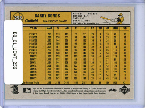 Barry Bonds 2001 Vintage #256