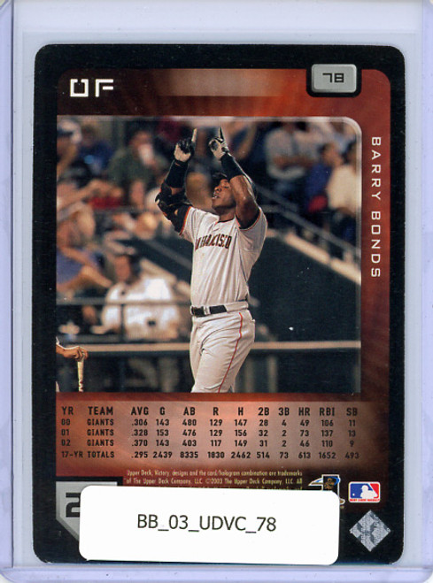 Barry Bonds 2003 Victory #78