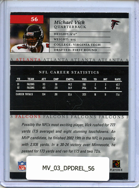 Michael Vick 2003 Donruss Elite #56