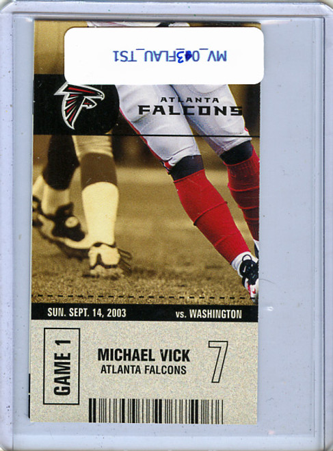 Michael Vick 2003 Authentix, Ticket Studs #1