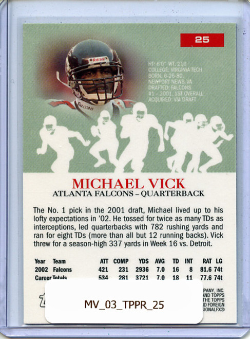 Michael Vick 2003 Pristine #25