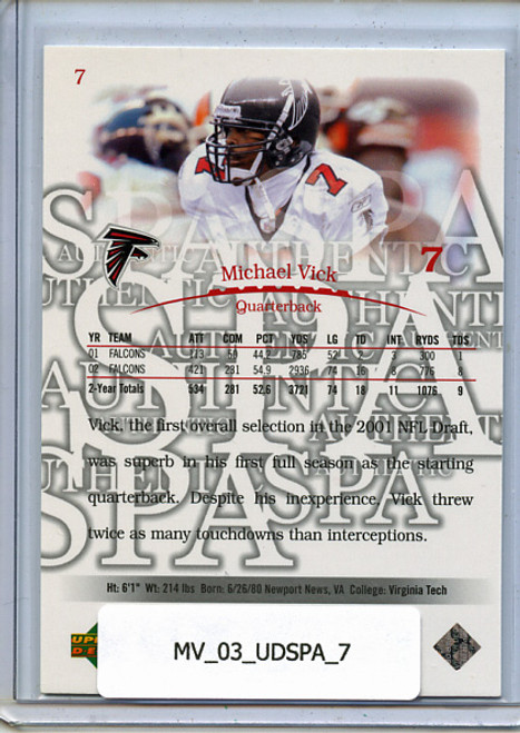 Michael Vick 2003 SP Authentic #7