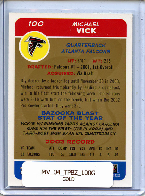 Michael Vick 2004 Bazooka #100 Gold