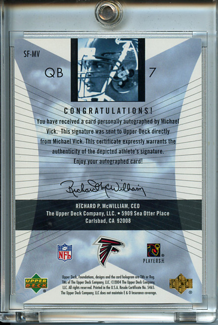 Michael Vick 2004 Foundations, Signature Foundations #SF-MV /100 (1)