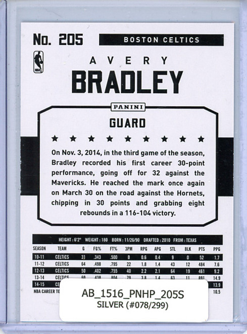 Avery Bradley 2015-16 Hoops #205 Silver (#078/299)