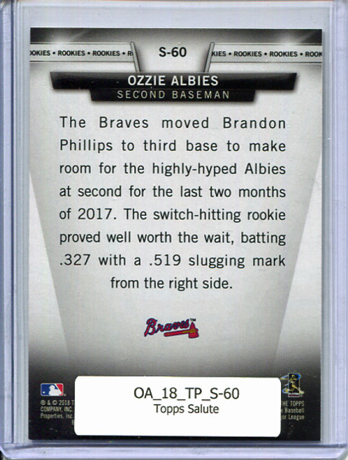 Ozzie Albies 2018 Topps, Salute #S-60