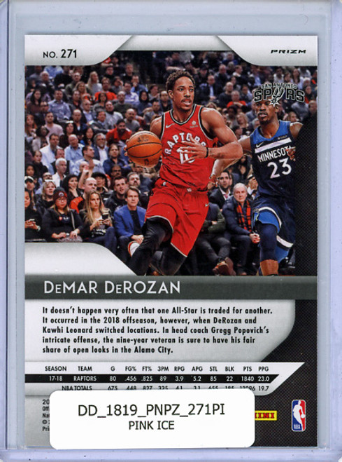 DeMar DeRozan 2018-19 Prizm #271 Pink Ice