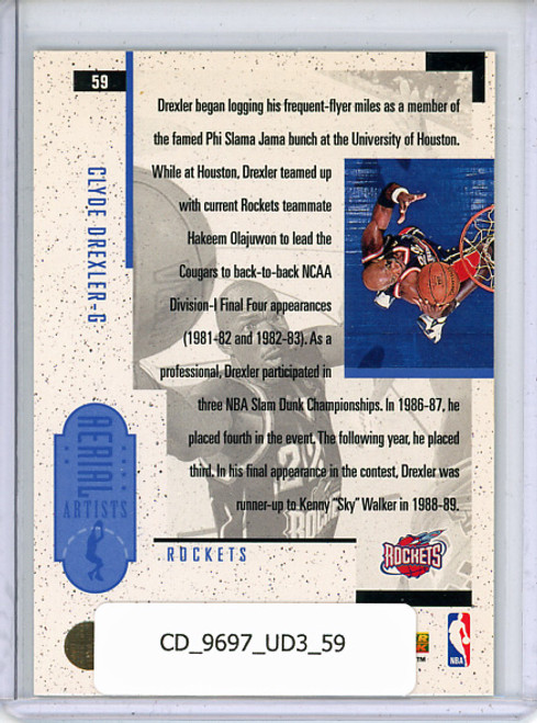 Clyde Drexler 1996-97 UD3 #59 Aerial Artists