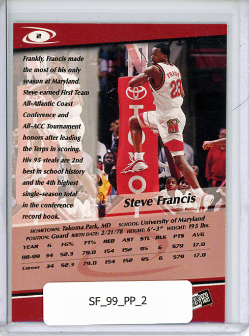 Steve Francis 1999 Press Pass #2