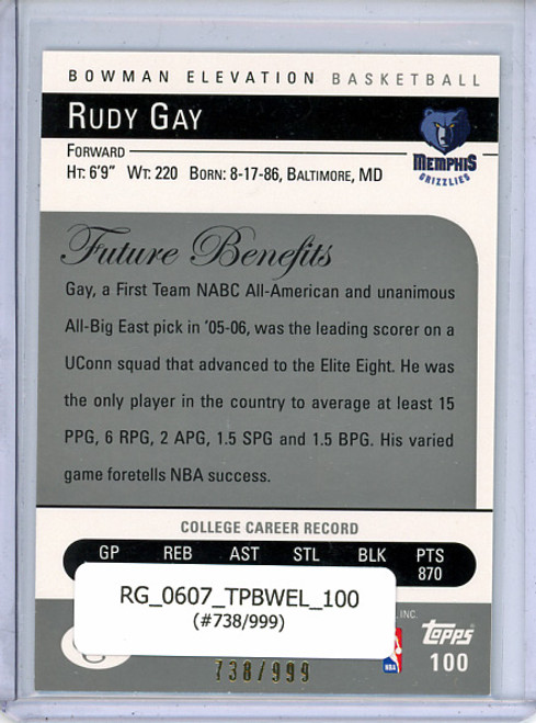 Rudy Gay 2006-07 Bowman Elevation #100 (#738/999)