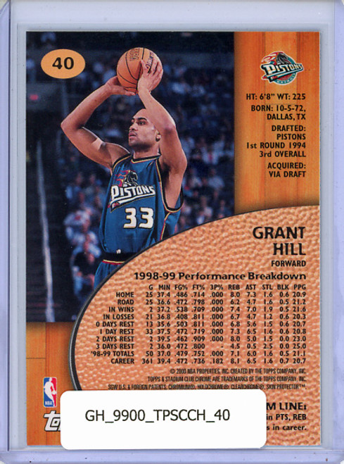 Grant Hill 1999-00 Stadium Club Chrome #40