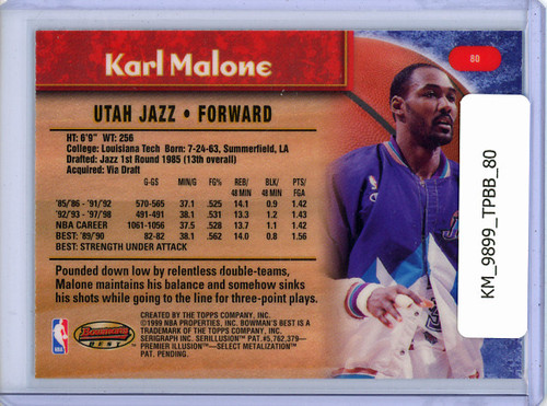 Karl Malone 1998-99 Bowman's Best #80