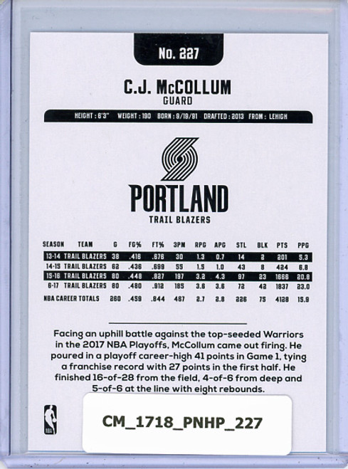 C.J. McCollum 2017-18 Hoops #227