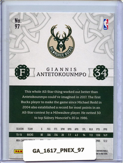 Giannis Antetokounmpo 2016-17 Excalibur #97