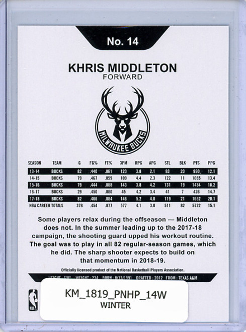 Khris Middleton 2018-19 Hoops #14 Winter