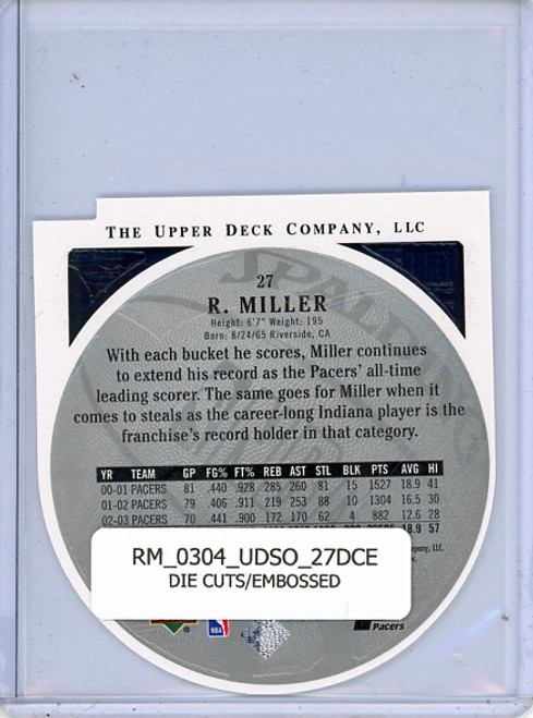 Reggie Miller 2003-04 Standing O #27 Die Cuts/Embossed