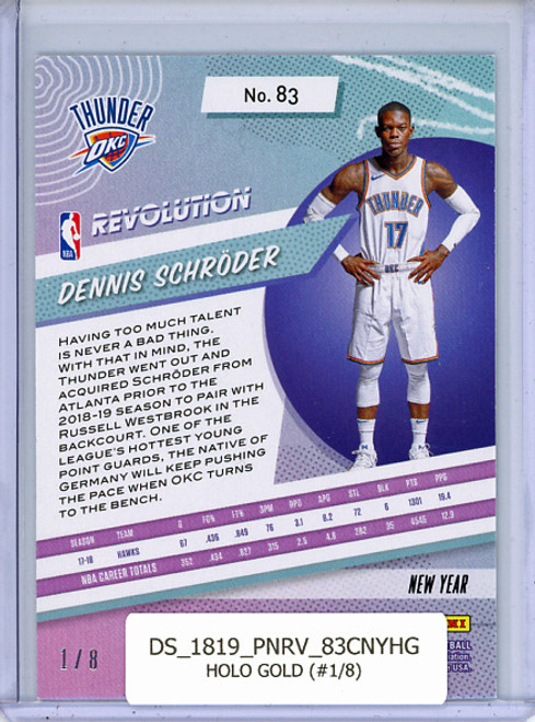 Dennis Schroder 2018-19 Revolution #83 Chinese New Year Holo Gold (#1/8)