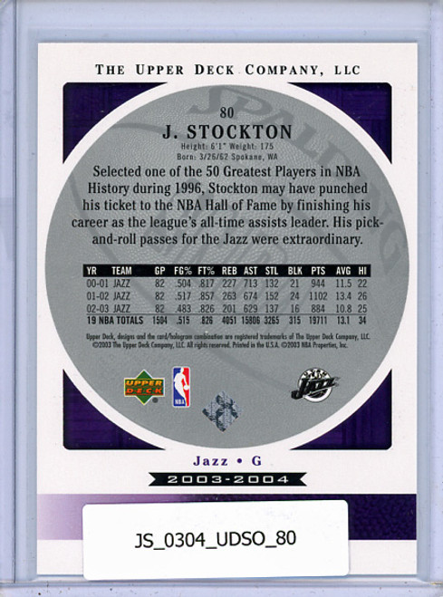 John Stockton 2003-04 Standing O #80
