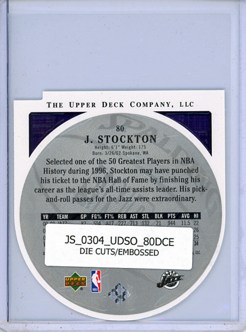 John Stockton 2003-04 Standing O #80 Die Cuts/Embossed