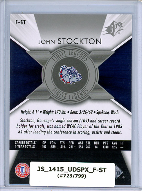 John Stockton 2014-15 SPx, Finite Legends #F-ST (#723/799)