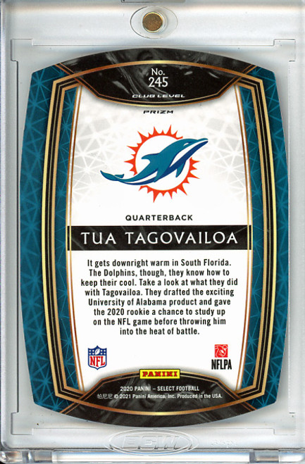 Tua Tagovailoa 2020 Select #245 Club Level Tri Color Die Cut (1)