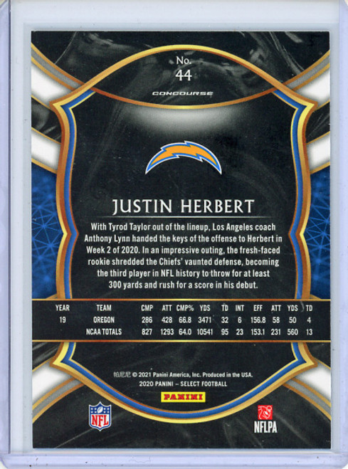 Justin Herbert 2020 Select #44 Concourse (3)