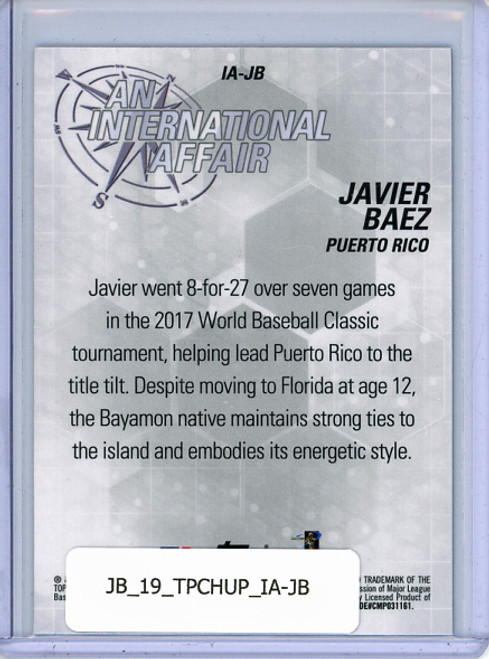 Javier Baez 2019 Topps Chrome Update, An International Affair #IA-JB