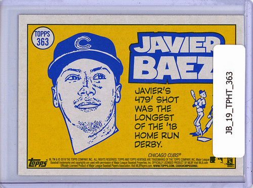 Javier Baez 2019 Heritage #363 All-Star