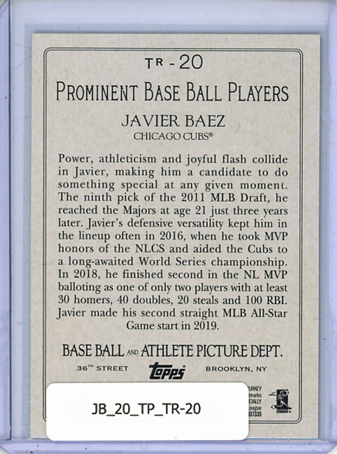 Javier Baez 2020 Topps, Turkey Red #TR-20