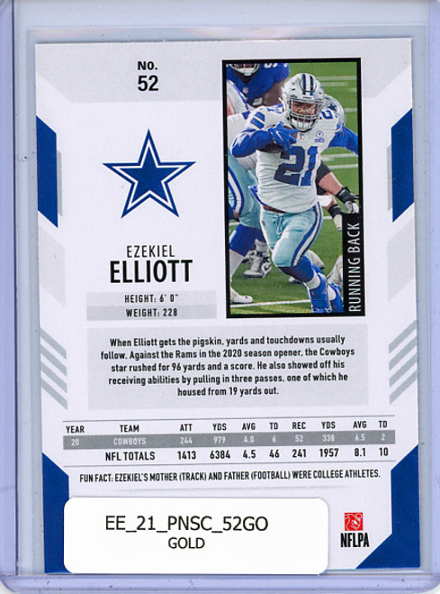 Ezekiel Elliott 2021 Score #52 Gold