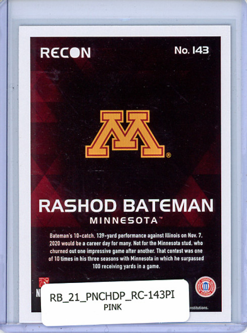 Rashod Bateman 2021 Chronicles Draft Picks, Recon #143 Pink