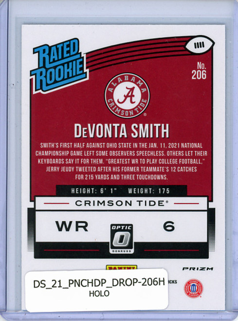 DeVonta Smith 2021 Chronicles Draft Picks, Donruss Optic #206 Holo