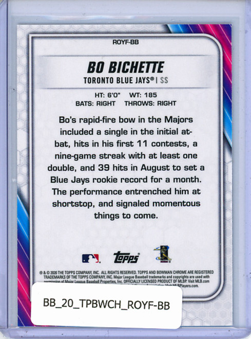 Bo Bichette 2020 Bowman Chrome, Rookie of the Year Favorites #ROYF-BB