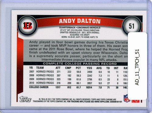 Andy Dalton 2011 Topps Chrome #51