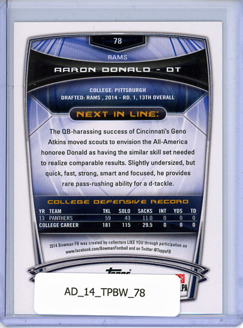 Aaron Donald 2014 Bowman #78