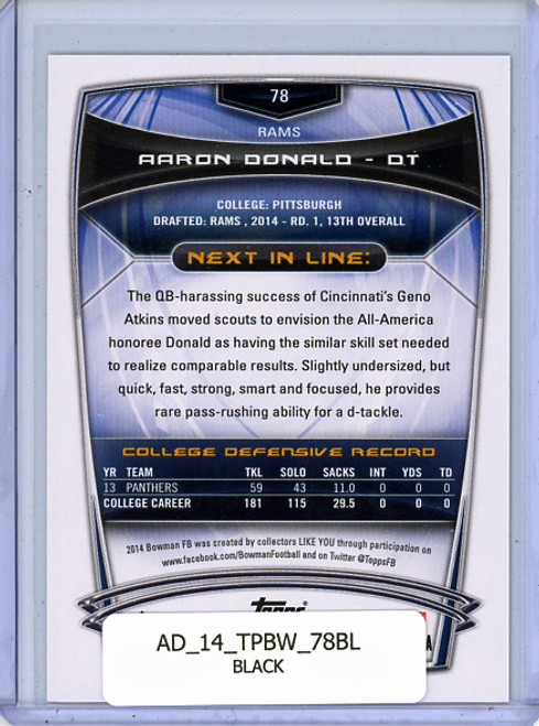 Aaron Donald 2014 Bowman #78 Black