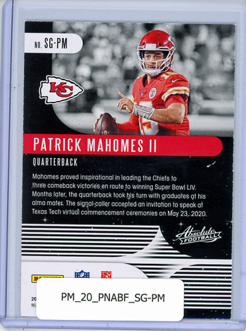 Patrick Mahomes II 2020 Absolute, Star Gazing #SG-PM