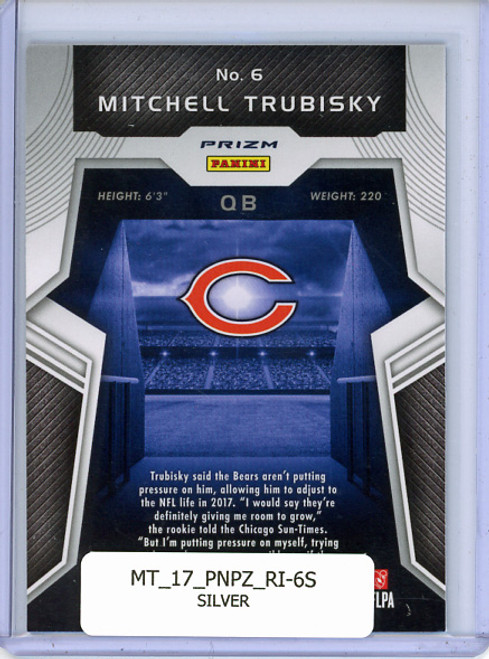 Mitchell Trubisky 2017 Prizm, Rookie Introductions #6 Silver