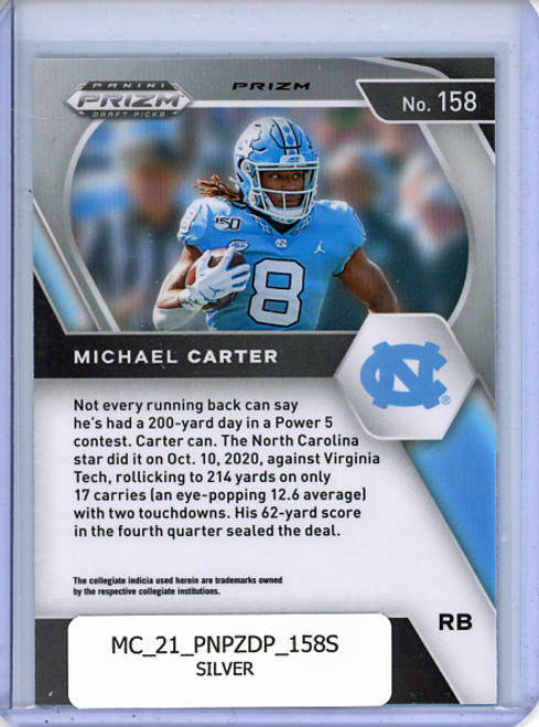 Michael Carter 2021 Prizm Draft Picks #158 Silver