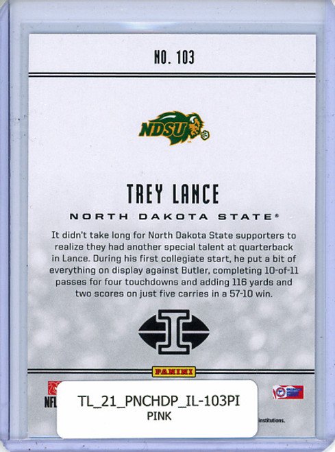 Trey Lance 2021 Chronicles Draft Picks, Illusions #103 Pink