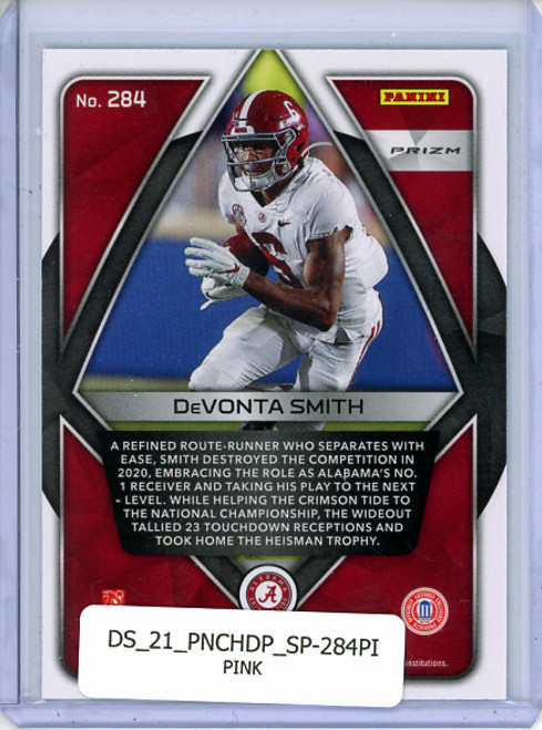 DeVonta Smith 2021 Chronicles Draft Picks, Spectra #284 Pink