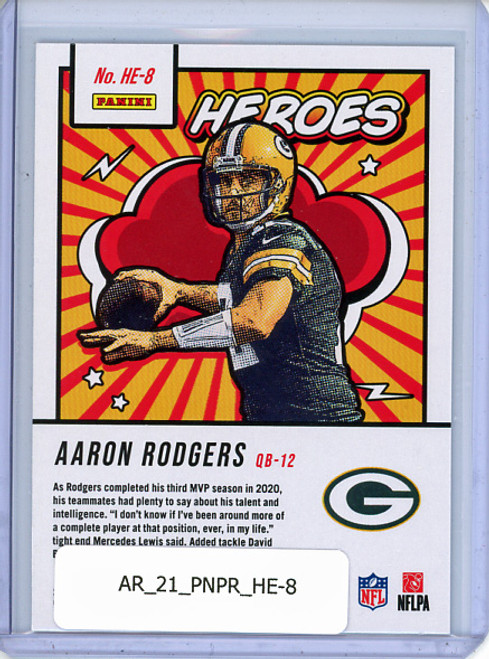 Aaron Rodgers 2021 Prestige, Heroes #HE-8