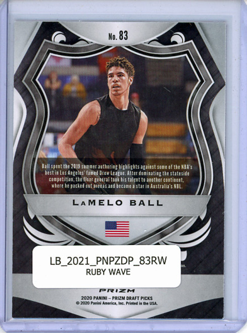 LaMelo Ball 2020-21 Prizm Draft Picks #83 Crusade Ruby Wave