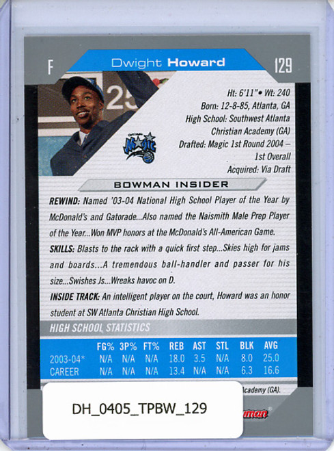 Dwight Howard 2004-05 Bowman #129