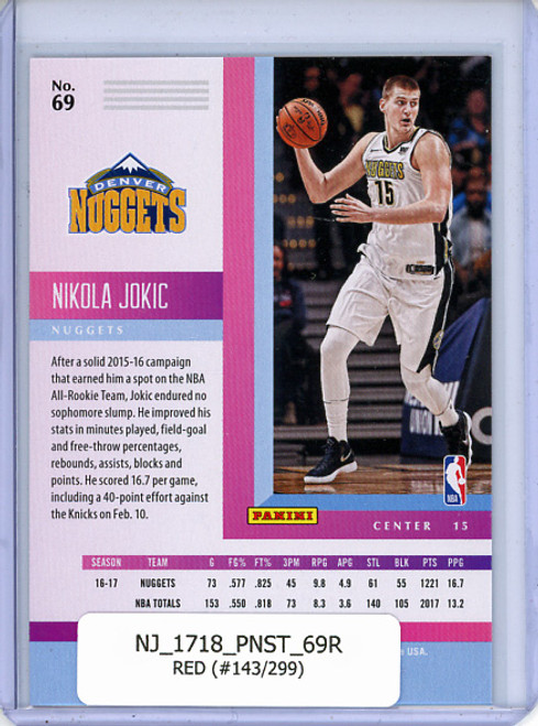 Nikola Jokic 2017-18 Status #69 Red (#143/299)