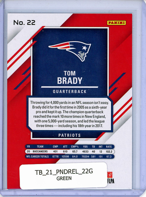 Tom Brady 2021 Donruss Elite #22 Green
