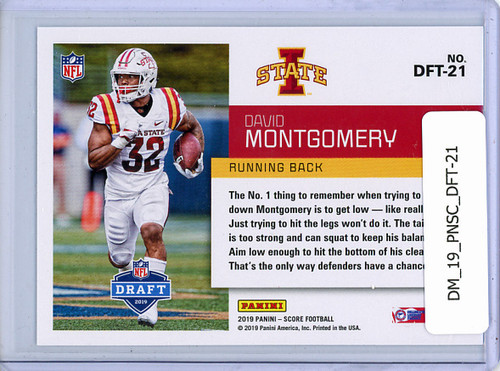 David Montgomery 2019 Score, NFL Draft #DFT-21