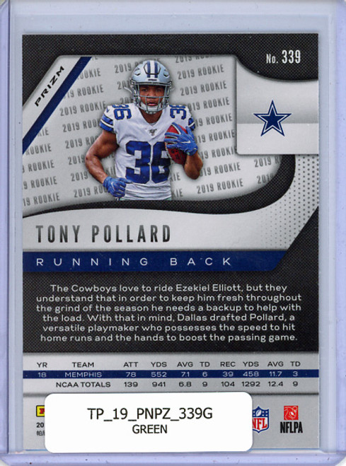 Tony Pollard 2019 Prizm #339 Green