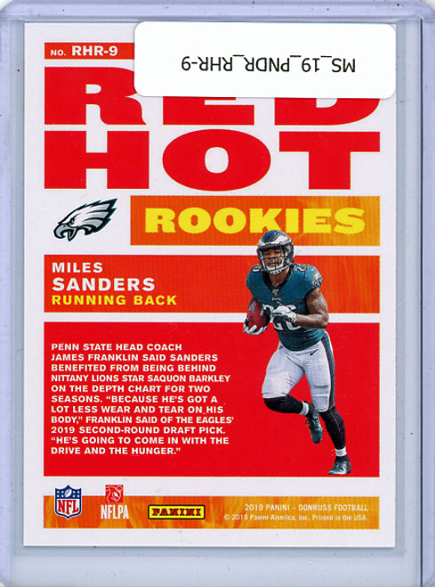 Miles Sanders 2019 Donruss, Red Hot Rookies #RHR-9