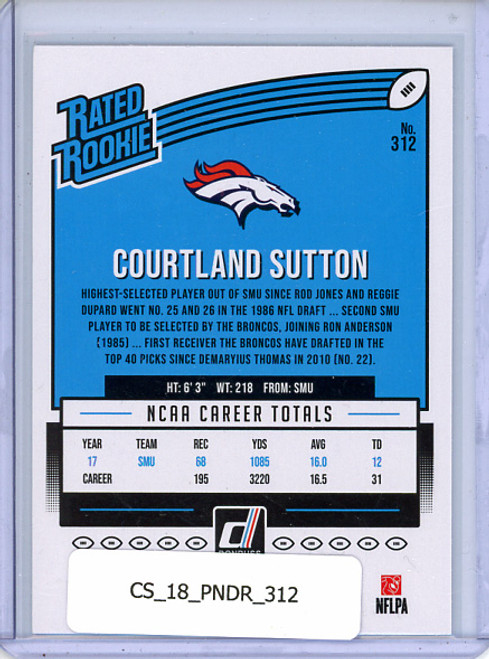 Courtland Sutton 2018 Donruss #312